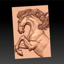 cheval art 3d anima bas-relief la cnc de décoration imprimable sculpture sculptures 3d print model - Mito3D