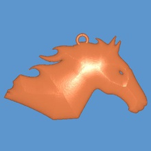 cavallo casa testa animale giocattolo keychain portachiavi 3d print model - Mito3D