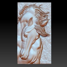 horse art animal portrait statue sculpture emboss bas-relief cnc 3d pendant woodcarving printable 3d print model - Mito3D