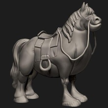 horse 3d art toy animal stylized print stl 3d print model - Mito3D