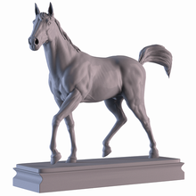 horse animal statue sculpture nature silver bronze gold resin west 3d print model - Mito3D