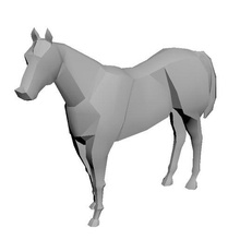 horse 3d model fbx obj stl transport game art character unreal free person rig rigged animated blender max cinema 3d print model - Mito3D