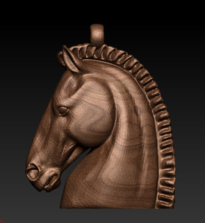 caballo colgante pendiente animal joya 3d print model - Mito3D
