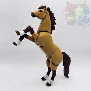 horse - flexi articulated animal print place supports flexible moving jointed posable pony epona zelda link nintendo creature toy 3d print model - Mito3D