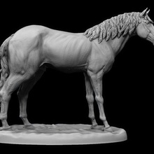 horse - rpg miniature tabletop game dnd animal farm 3d print model - Mito3D