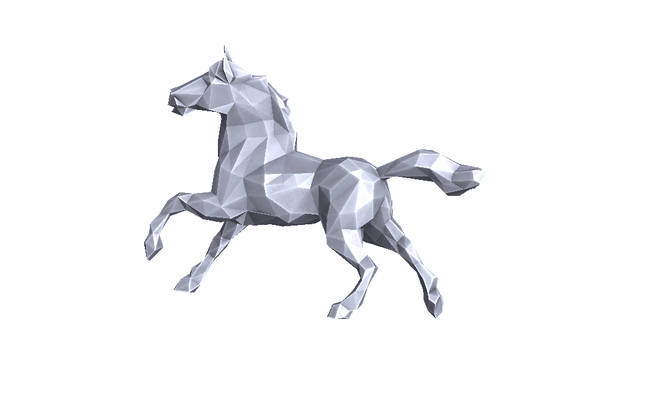 caballo 037x lowpoly arte escuela politécnica animal decoración 3dp 3d impresión remezclar san valentin amor sencillo compatible apoyo 3d print model - Mito3D