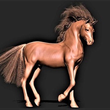 caballo 043 cabello 3d print model - Mito3D