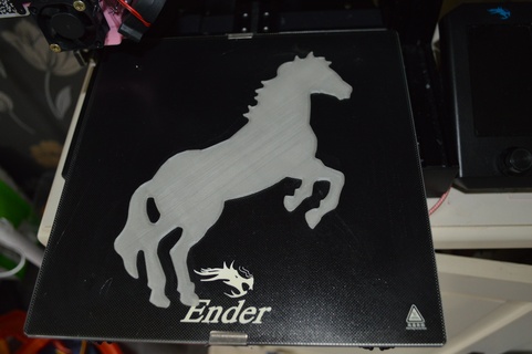 caballo 2d 2d Arte caballo resplandor oscuro resplandor 3d print model - Mito3D