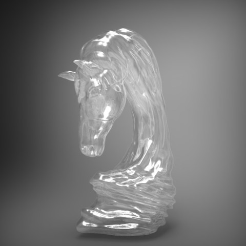 cavalo de arte estátua zbrush modelo escultura horseart mojasame estátuas arty 3D print model - Mito3D