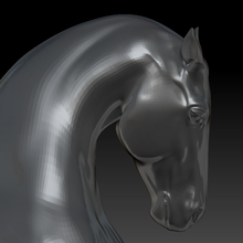 horse bust hd art paint decoraton 3d print model - Mito3D