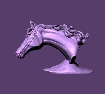 Pferd Büste Skulptur Statue Zahl Kavallerie Pferde hoss Säugetier Reiten Cowboy Hengst Stute Fohlen Zaum Kunst Kopf 3d print model - Mito3D