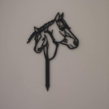 horse cake topper art silhouette 3d print model - Mito3D