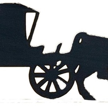 horse carriage silhouette 3d print model - Mito3D