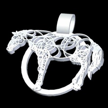 caballo encanto garabats colección joyería joya recursos descargas colgante pendiente lujo 3d 3d print model - Mito3D