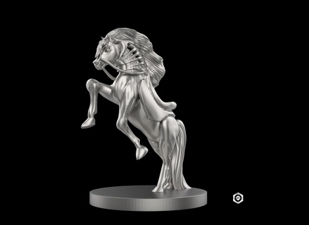 horse chess piece medieval 3d print model - Mito3D