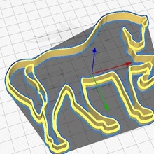 horse cookie cutter animal art 3d print model - Mito3D