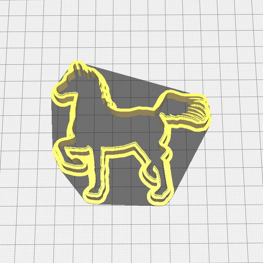 caballo Galleta cortador cortante 3D print model - Mito3D