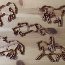 horse cookie cutter set home fondant animal running furioso 3d print model - Mito3D