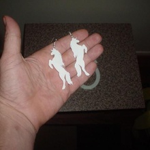 cavallo orecchini gioielli 3d print model - Mito3D
