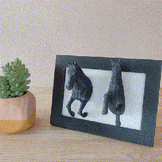 cheval Cadre bureau supporter Accueil maison décor art mur mural sauvage animal animaux 3d print model - Mito3D