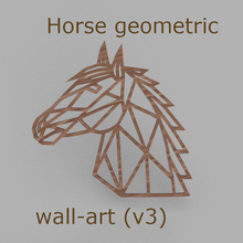 cavallo geometrico wall art v3 3d print model - Mito3D