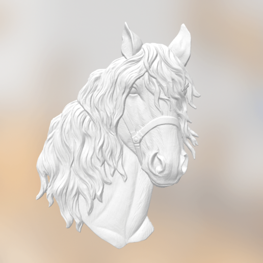 horse head art 3D print model - Mito3D