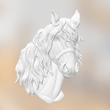 horse head art 3d print model - Mito3D