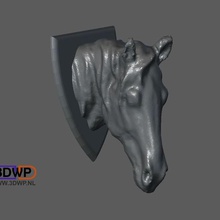 horse head art 3d scan scanner animal artec sculpture statue trophy scans replicas 3d print model - Mito3D