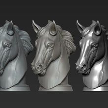horse head art animal toy poly desings sculpture accessories jewelry craft diy 3d print model - Mito3D