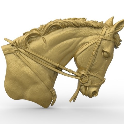 horse head bust art 3D print model - Mito3D