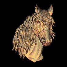 horse head bust art 3d print model - Mito3D