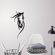 cabeça de cavalo retrato decoração parede a arte casa perfil silhueta modelo 3d impressão artística 3d print model - Mito3D