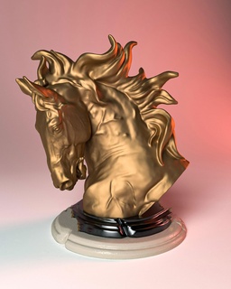 horse head sculpture stl decor horsehead 3d print model - Mito3D