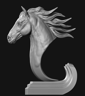 cavallo testa statua animale libertà 3d stampa sculture 3d print model - Mito3D