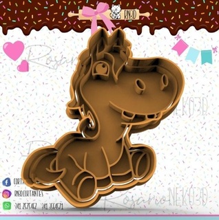 cavallo cuore biscotto taglierina cavallo dondolo cabezon puledro cavallo cuore biscotto taglierina 3d print model - Mito3D