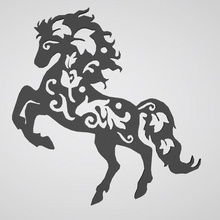 horse stickers home sticker animal 3d print model - Mito3D