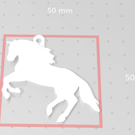 horse key ring various animal 3D print model - Mito3D