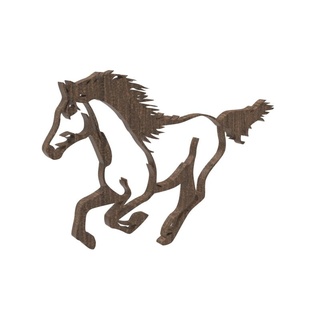 cheval logo art logo cheval animal décor 3d print model - Mito3D