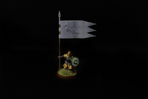 horse lord army banner design 1 rings sbg rohan mordor elves gondor dwarves rivendell lorien isengard harad easterling middle earth orc numenor arnor 3d print model - Mito3D