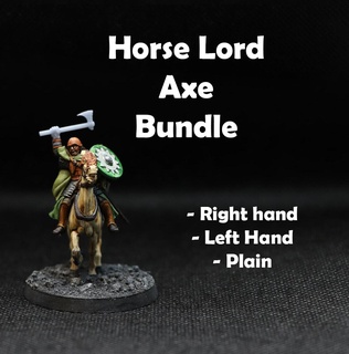 horse lord axes bundle rings sbg rohan mordor elves gondor dwarves rivendell lorien isengard harad easterling middle earth orc numenor arnor bow 3d print model - Mito3D