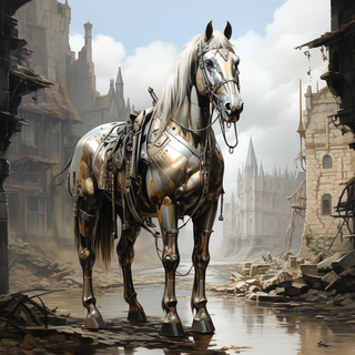 cavalo perdido cavaleiro jogos 3d print model - Mito3D