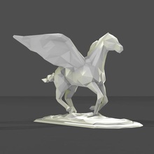 cavalo de baixa contagem polígonos a arte animais pose dança geométricas minimalista abstrato escultura homem mulher moda 3d print model - Mito3D