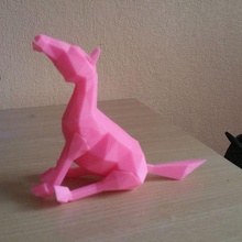 cavalo lowpoly a arte animais jeu low poly 3d print model - Mito3D