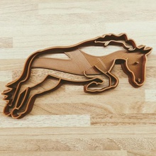 horse mare jump cookie cutter home fondant animal running jumping 3d print model - Mito3D