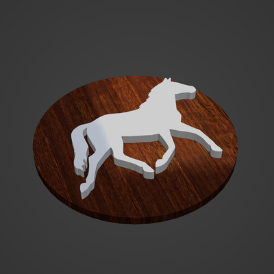 horse medallion locket roundel pendant ring animal human man woman hoop diamond cnc printing print brooches badges 3d print model - Mito3D