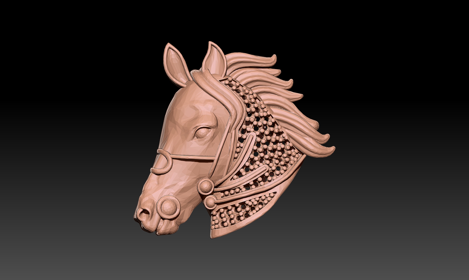 horse necklace Jewelry 3D print model - Mito3D