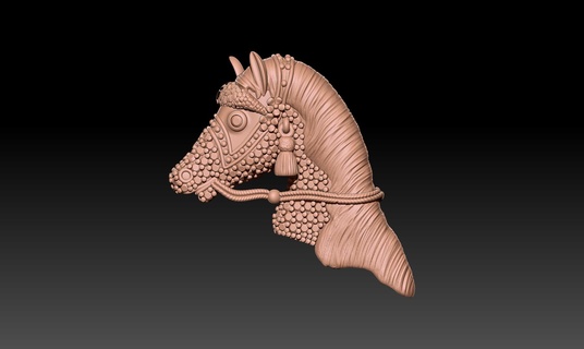 horse necklace Jewelry 3d print model - Mito3D