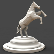 cheval poly style animal animaux caballo faible 3d print model - Mito3D