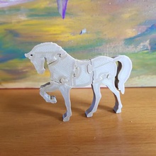 puzzle di cavalli anello per chiavi vari gioielli la decorazione art animali savage gli selvatici chat gattino le jigsaw colore stabile passeggiate a cavallo mini 3d print model - Mito3D