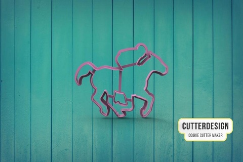 horse rider horse rider m2 cookie cutter cookie cutter cookies cake decoration cake decoration horse horse horse rider horse rider pole polo rider  3d print model - Mito3D